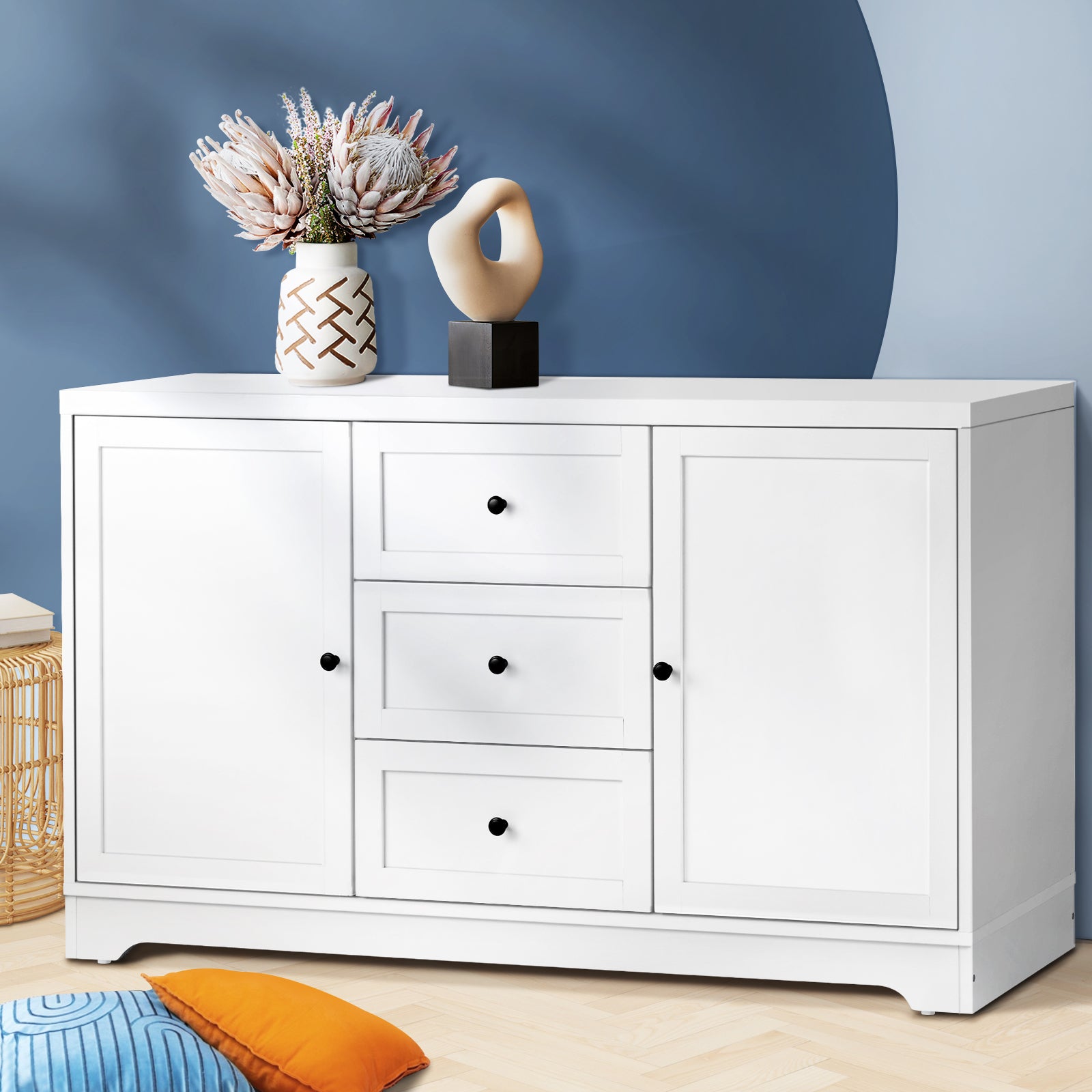 Oikiture Buffet Sideboard White