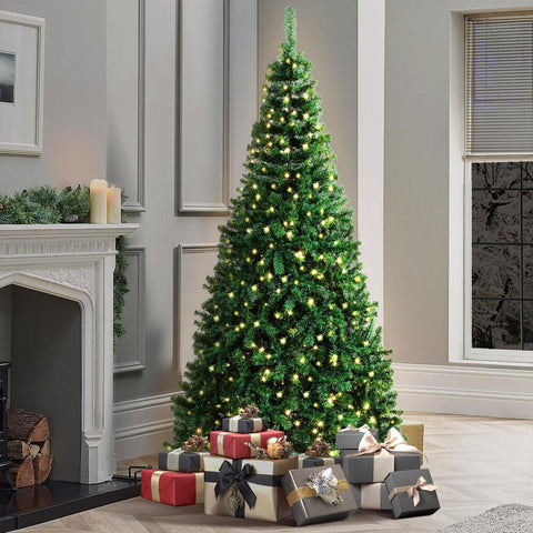 *FREE NATIONWIDE SHIPPING*Mazam Christmas Tree 6FT/7FT/8FT Green with LED lights