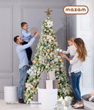 *FREE NATIONWIDE SHIPPING* Mazam Christmas Tree 6FT/7FT/8FT Snow Flocked Green with LED