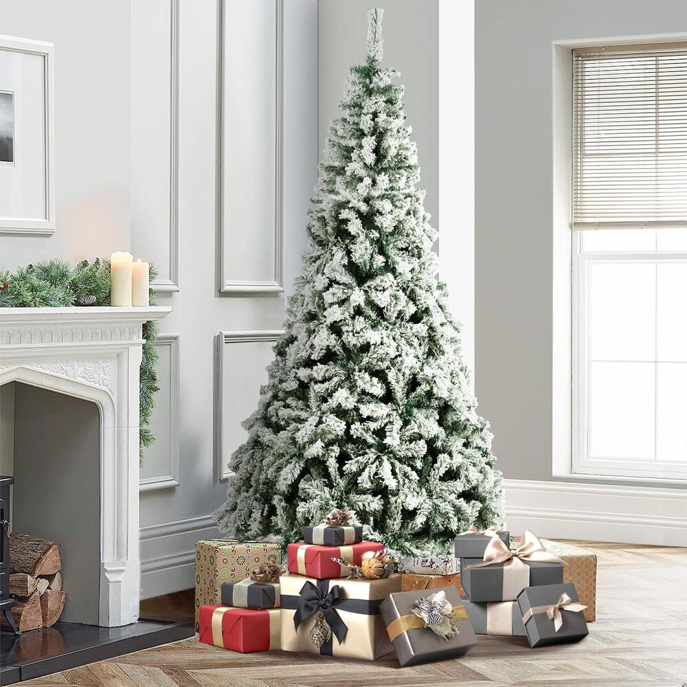 *FREE NATIONWIDE SHIPPING*Mazam Christmas Tree 6FT/ 7FT Snow Flocked Green