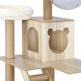 Alopet 190cm Wooden Cat Tree with Ladder