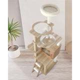 Alopet Cat Tree Wood Scratcher Condo Detachable House
