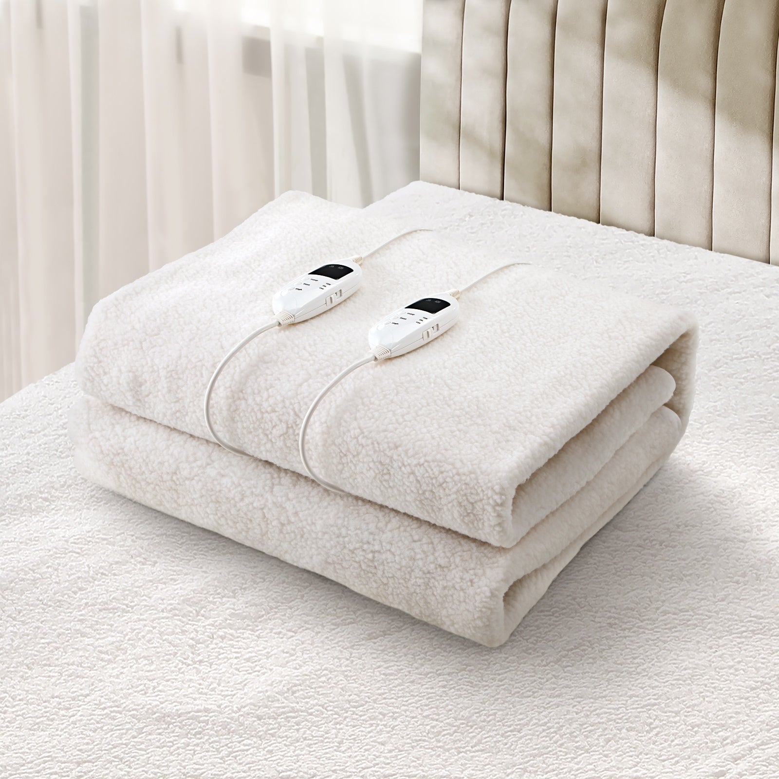 Bedra Electric Blanket Washable Fleece Fully Fitted Queen