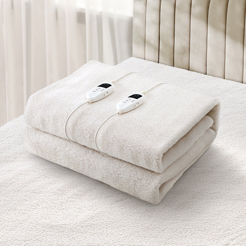 Bedra Electric Blanket Washable Fleece Fully Fitted Queen