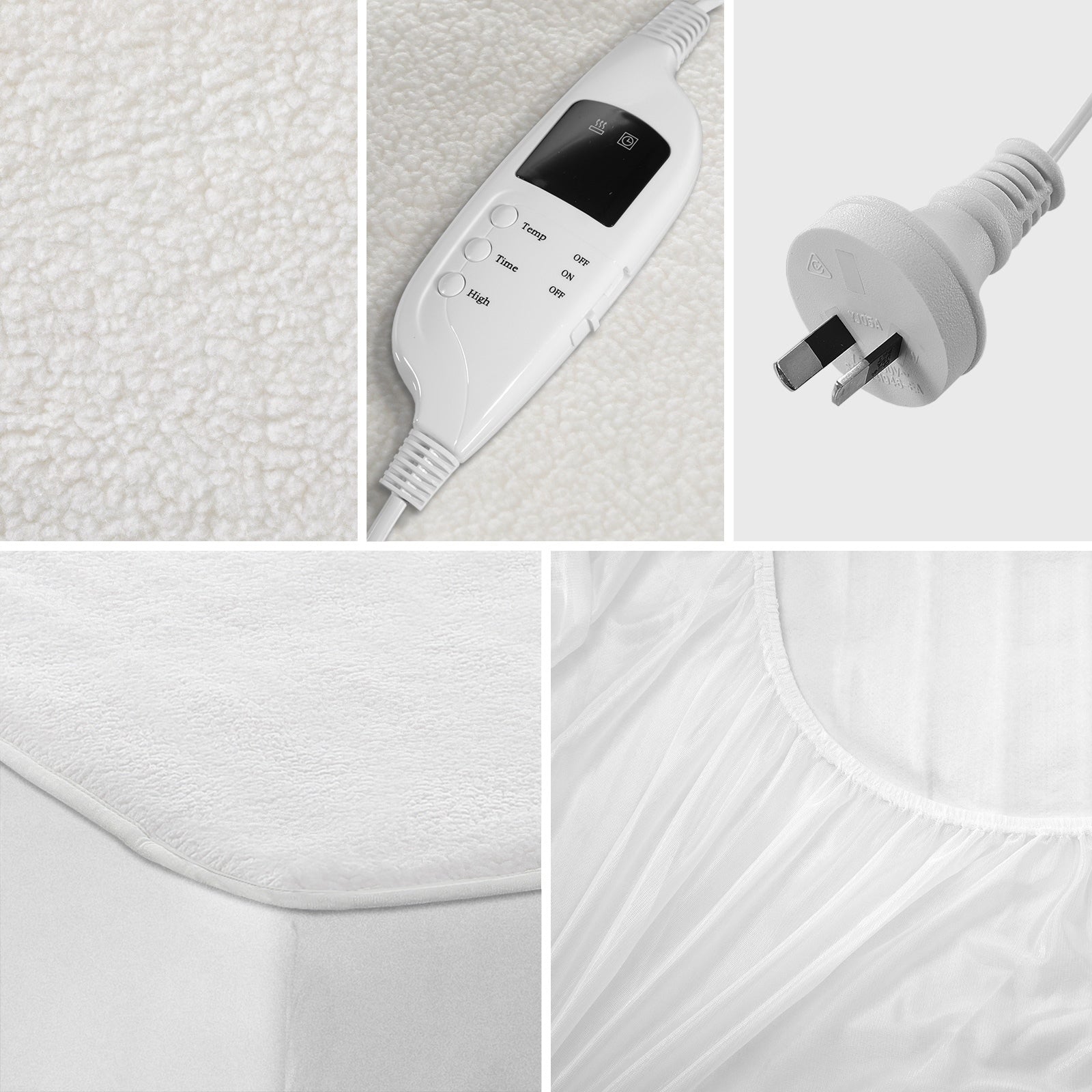 Bedra Electric Blanket Washable Fleece Fully Fitted Queen