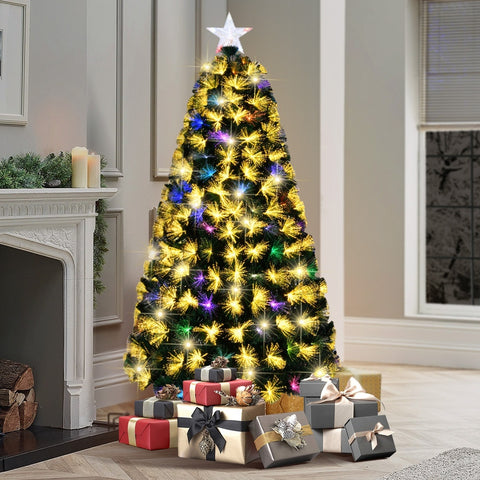 *FREE NATIONWIDE SHIPPING*  Mazam Christmas Tree 1.8M 6FT LED Xmas trees Optic Fibre Multi Colour 230 Tips