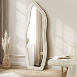 Oikiture Full Length Mirror Boucle Floor Mirrors 160cm