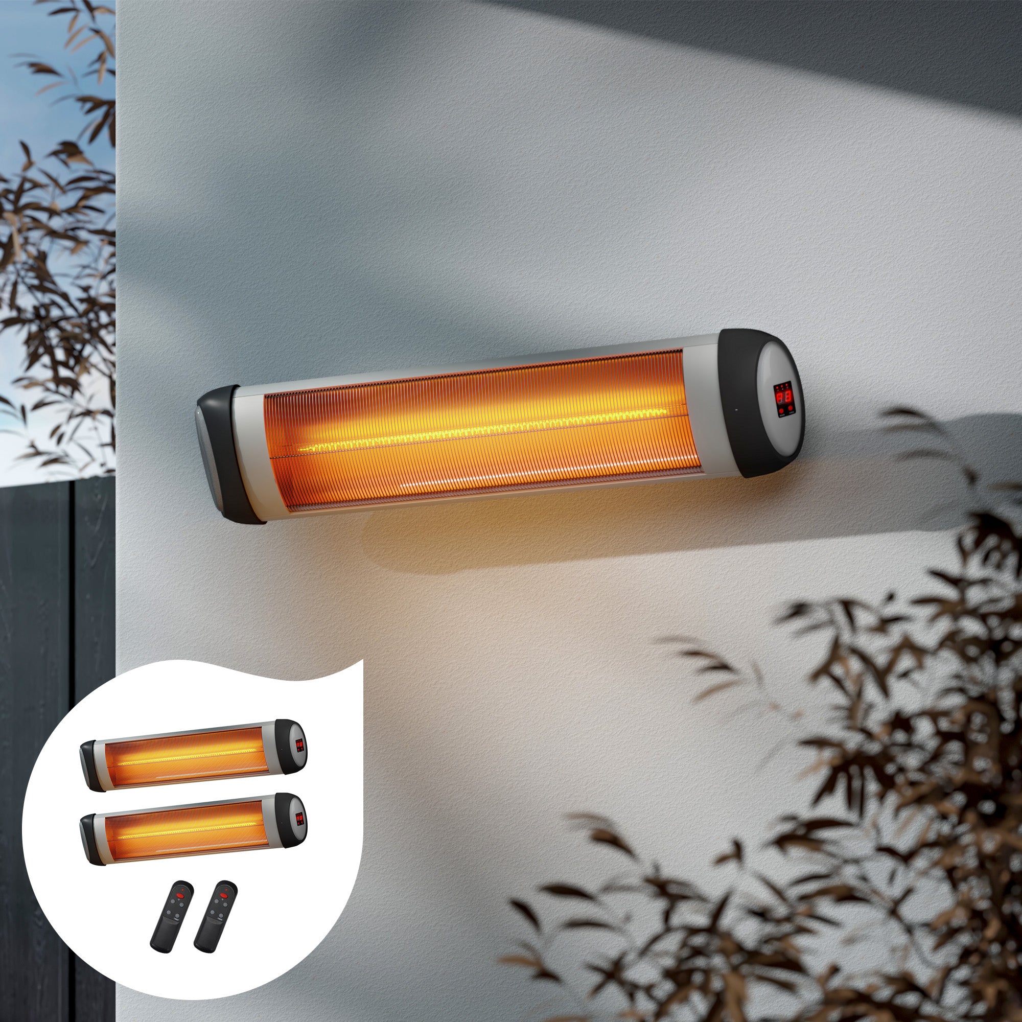 Vevare Electric Strip Infrared Heater Radiant 2500W Remote