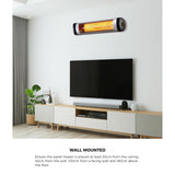 Vevare Electric Strip Infrared Heater Radiant 2500W Remote