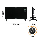 Vevare 2000W Electric Glass Panel Heater Wall Mounted