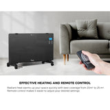 Vevare 2000W Electric Glass Panel Heater Wall Mounted