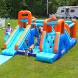 AirMyFun Inflatable Water Slide Castle with 12 Play Zones