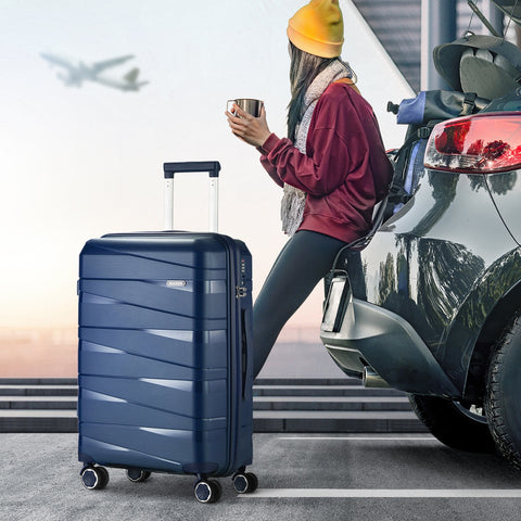 Mazam 28" Luggage Set Travel TSA Lock PP Case Navy