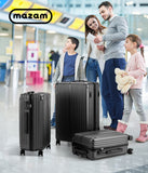 Mazam 3PCS Luggage Set Travel TSA Lock ABS Case Grey
