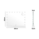 Oikiture Bluetooth Hollywood Makeup Mirrors with LED 80x62cm