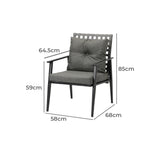 Livsip 2PCS Outdoor Armchairs Rattan Backrest Black