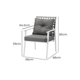 Livsip 2PCS Outdoor Armchairs Rattan Backrest White