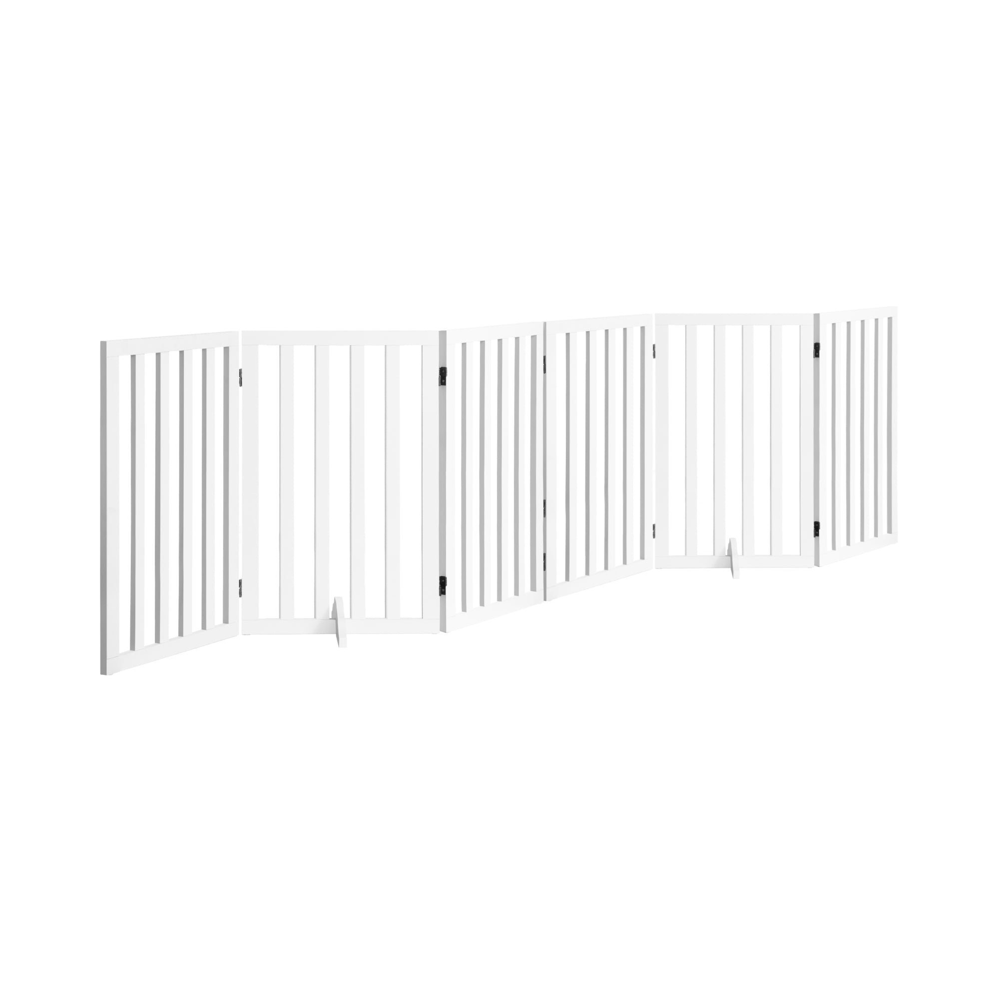 Alopet Wooden Pet Gate Security Door 6-Panel 80cm