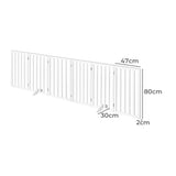Alopet Wooden Pet Gate Security Door 6-Panel 80cm