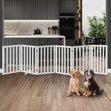 Alopet Wooden Pet Gate Security Door 6-Panel 80cm