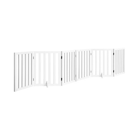 Alopet Wooden Pet Gate Dog Fence 6 Panels