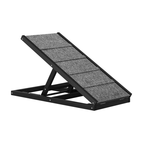 Alopet Dog Pet Ramp Adjustable Height Foldable 70cm Black