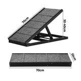 Alopet Dog Pet Ramp Adjustable Height Foldable 70cm Black