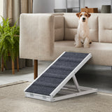 Alopet Dog Pet Ramp Adjustable Height Foldable 70cm White