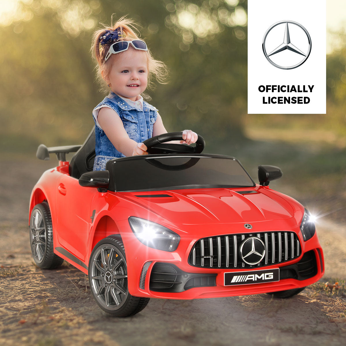 Kids Ride On Car Mercedes-Benz AMG GTR Licensed Red