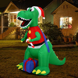 *FREE NATIONWIDE SHIPPING* Mazam Christmas Inflatable Dinosaur 1.8M Xmas LED Lights Outdoor Decoration