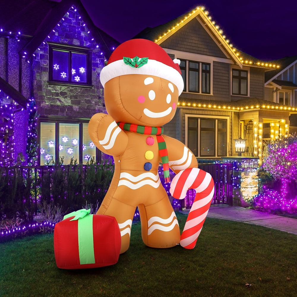 *FREE NATIONWIDE SHIPPING*Mazam Christmas Inflatable Gingerbread Man with LED Lights